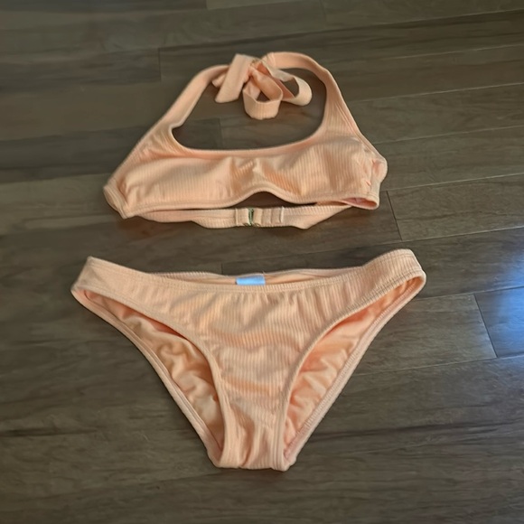 Neon Orange Halter Bikini - Picture 1 of 1